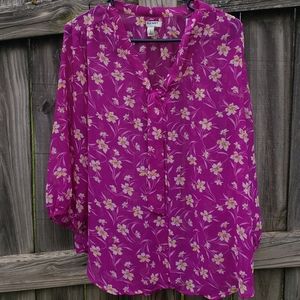 Long Sleeved Fusha Floral Tunic